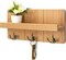 Farmhouse Key Holder for Wall: Decorative Small Mail Organizer with Shelf and Rustic Mail Holder with 3 Anchor Key Hooks - Retro Home Decor Wall Mount for Entryway, Hallway (Light Brown)